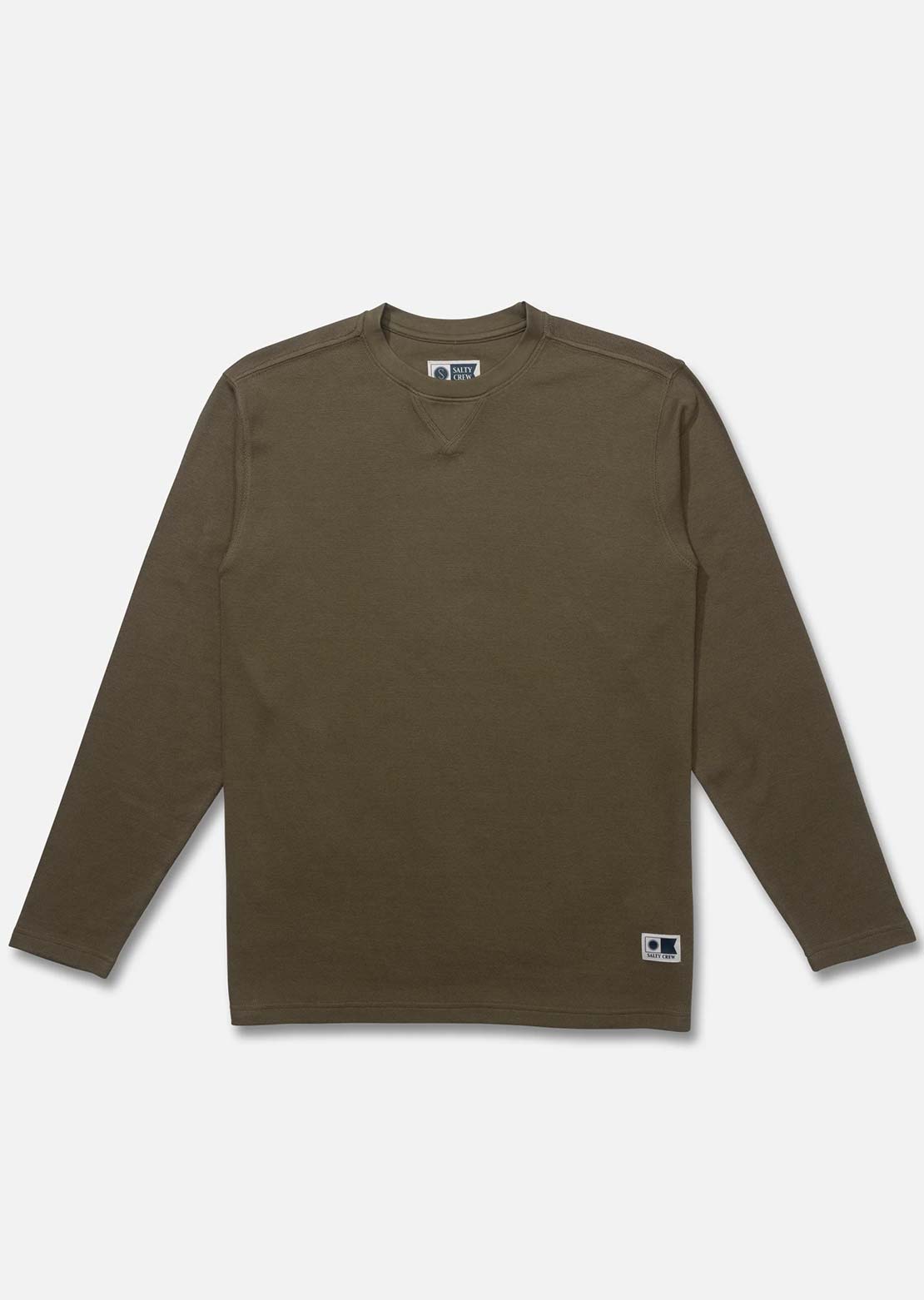 Salty Crew Men's Cast Off Long Sleeve Thermal Sweater Four Leaf Clover