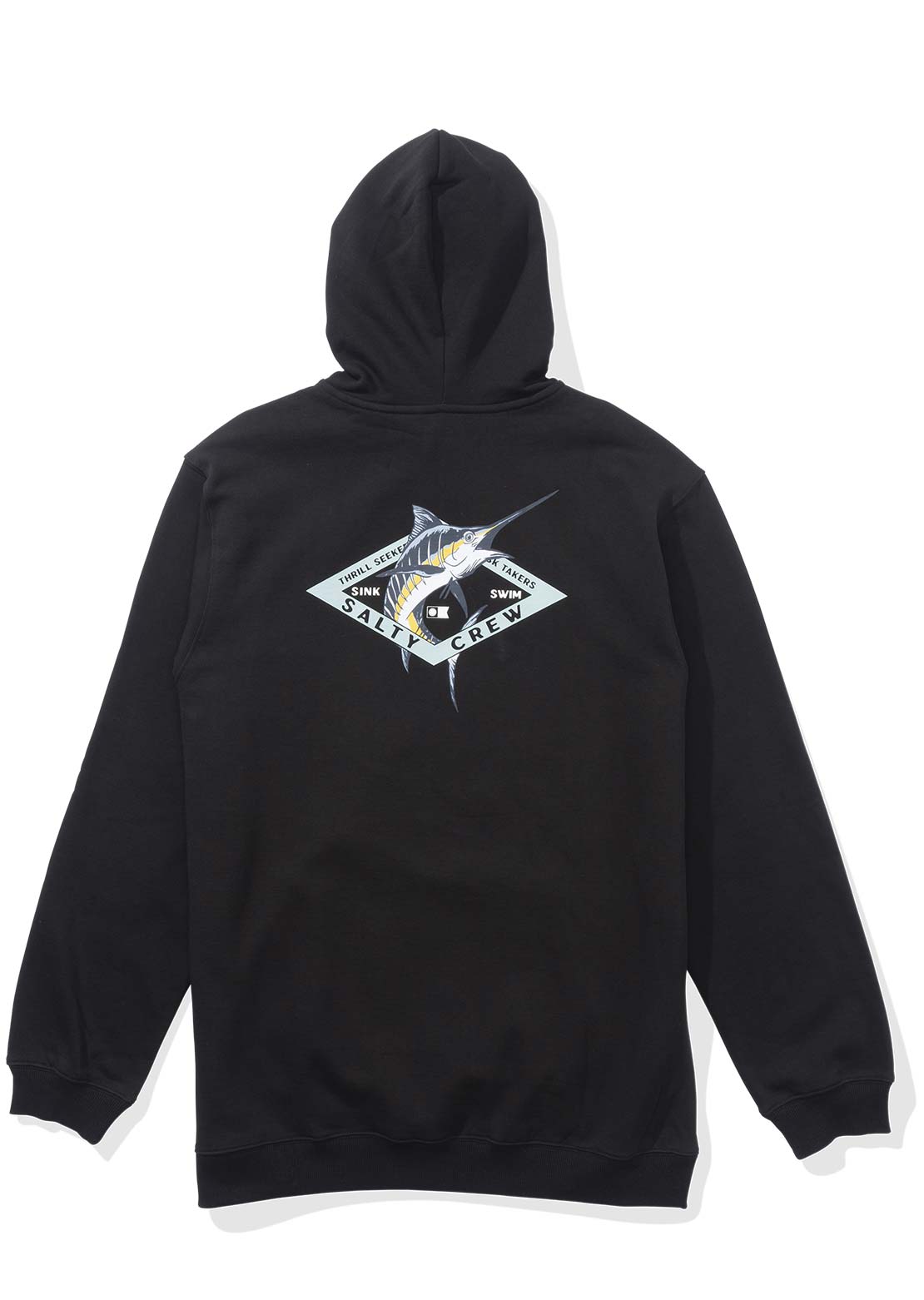 Salty Crew Men&#39;s Diamond Marlin Fleece Hood Black