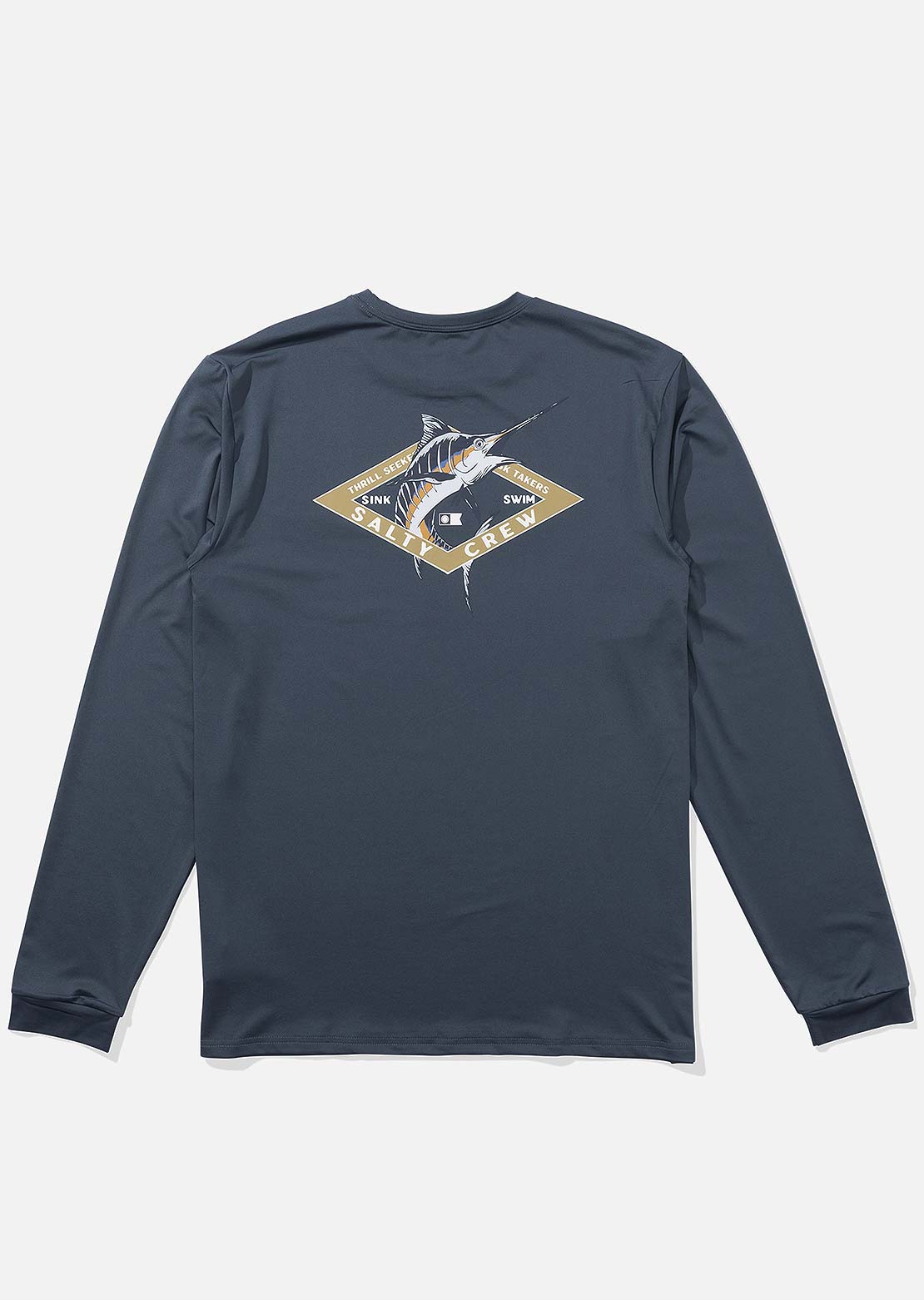 Salty Crew Men&#39;s Diamond Marlin Sunshirt Longsleeve Bluefin