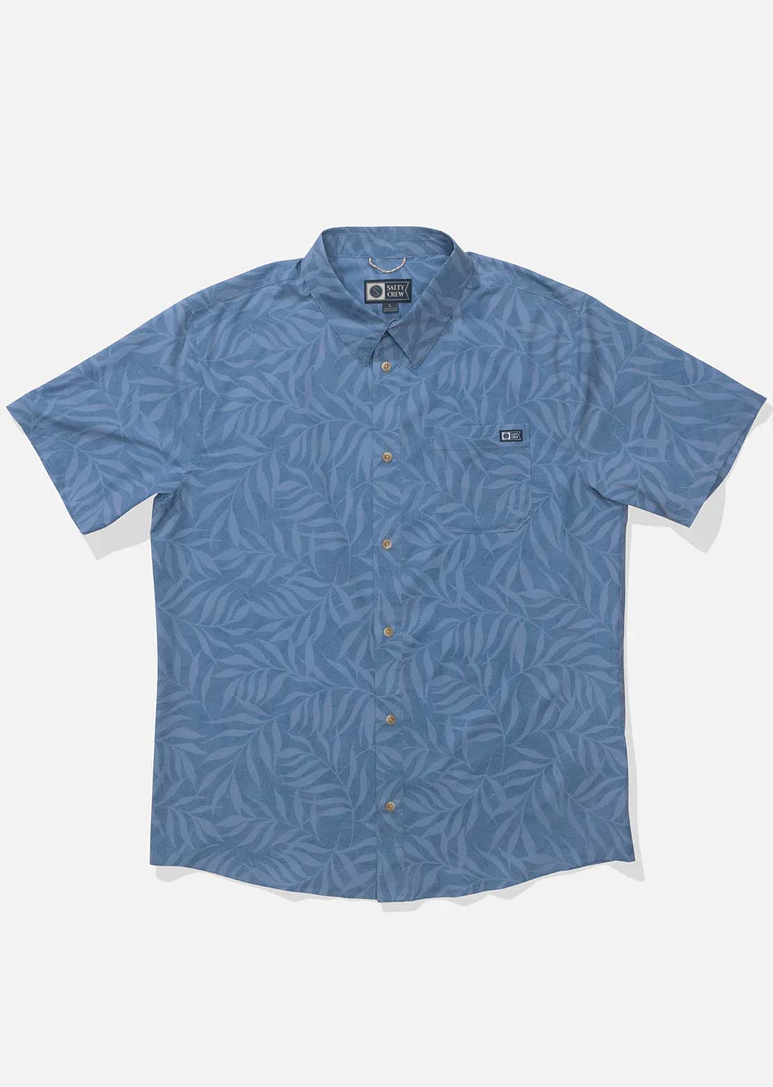Salty Crew Men's Drifter UV Button Up Shirt Captains Blue