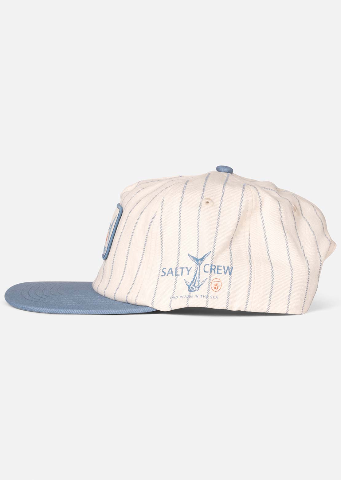 Salty Crew Men's Fish Market Snapback Cap Off White Slate