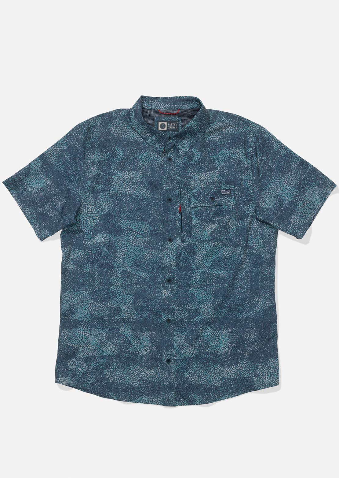 Salty Crew Men's Flagship UV Button Up Shirt Dark Navy