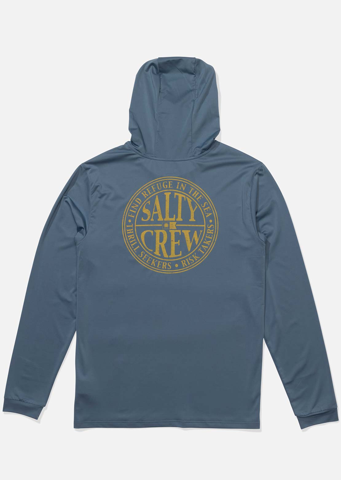 Salty Crew Men's Global Hood Sunshirt Pilot Blue