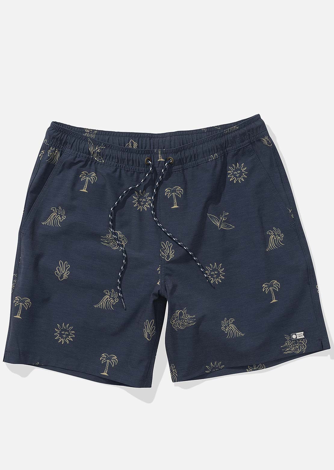 Salty Crew Men&#39;s Good Vibes Volley Shorts Navy
