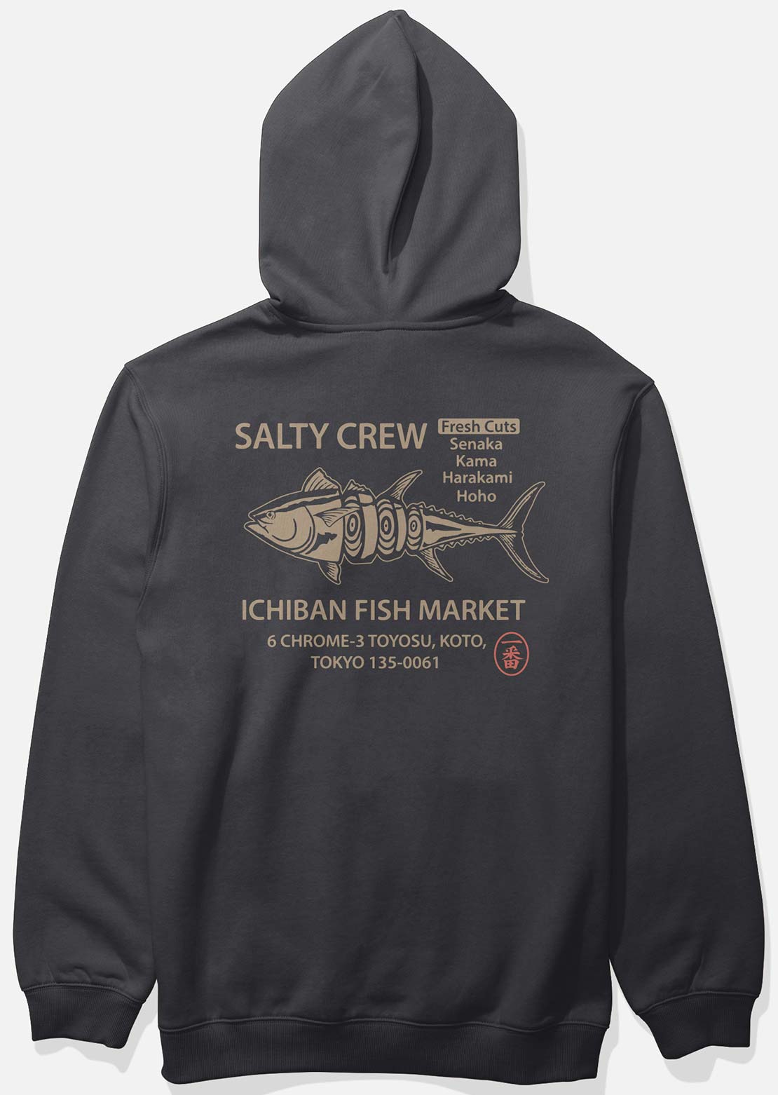 Salty Crew Men's Ichiban Fleece Hood Black