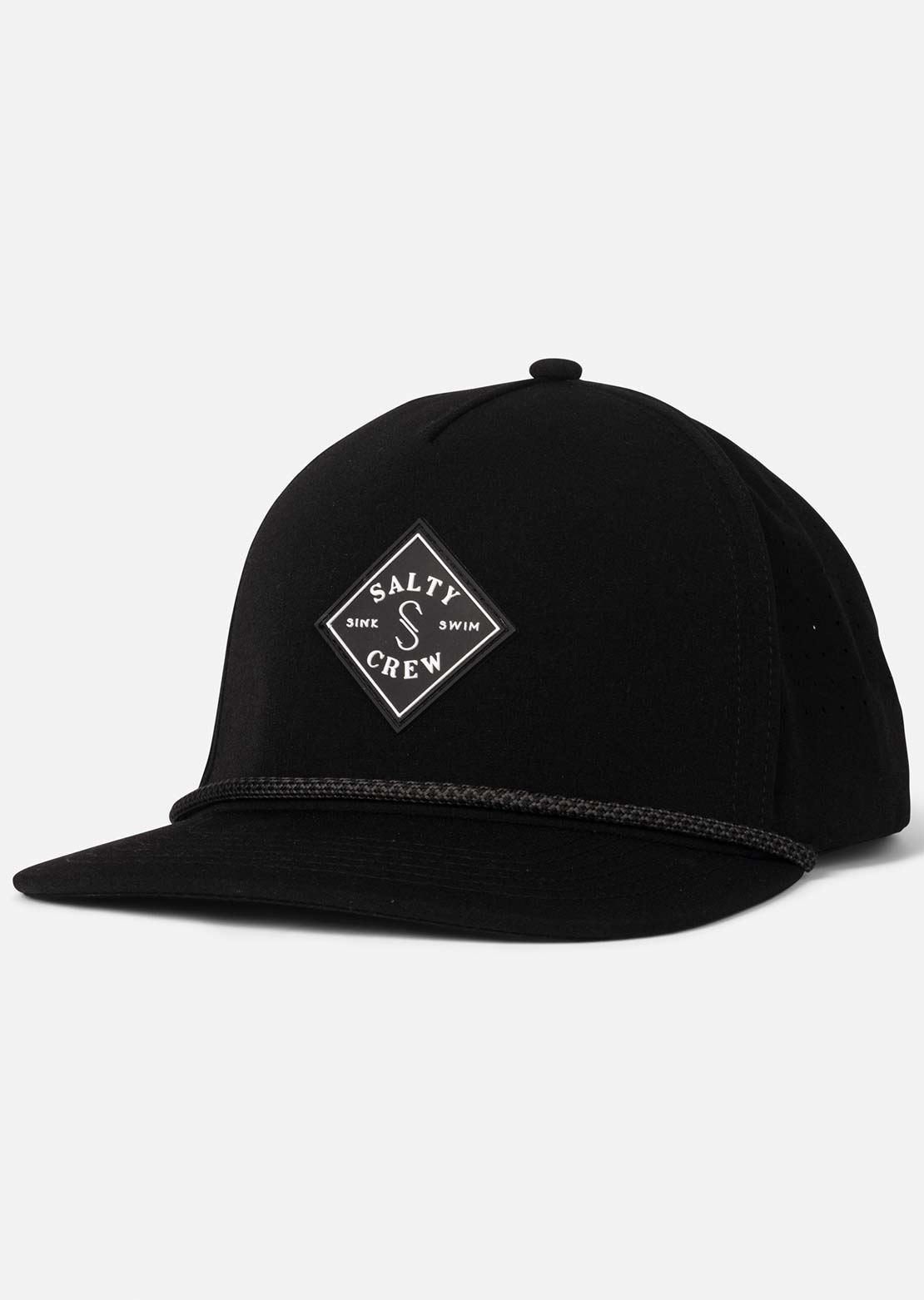 Salty Crew Men's Long Range Snapback Cap Black
