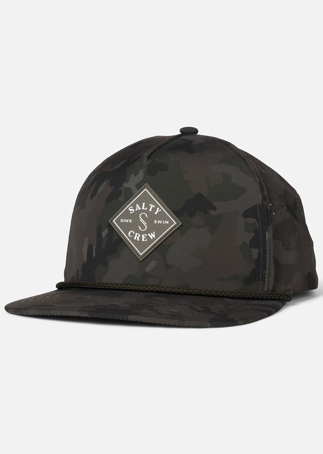 Salty Crew Men's Long Range Snapback Cap Camo