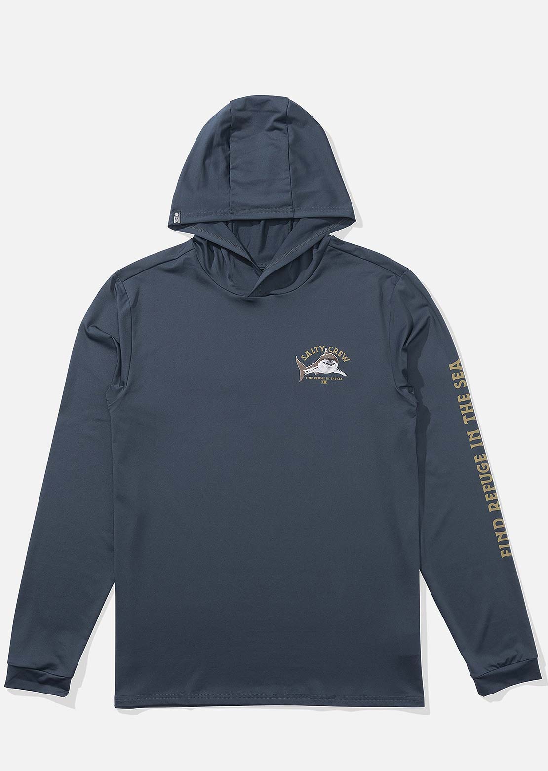 Salty Crew Men&#39;s Lurking Sunshirt Hood Bluefin