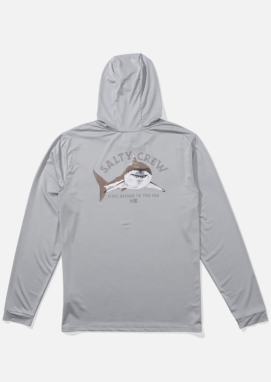Salty Crew Men&#39;s Lurking Sunshirt Hood Silver