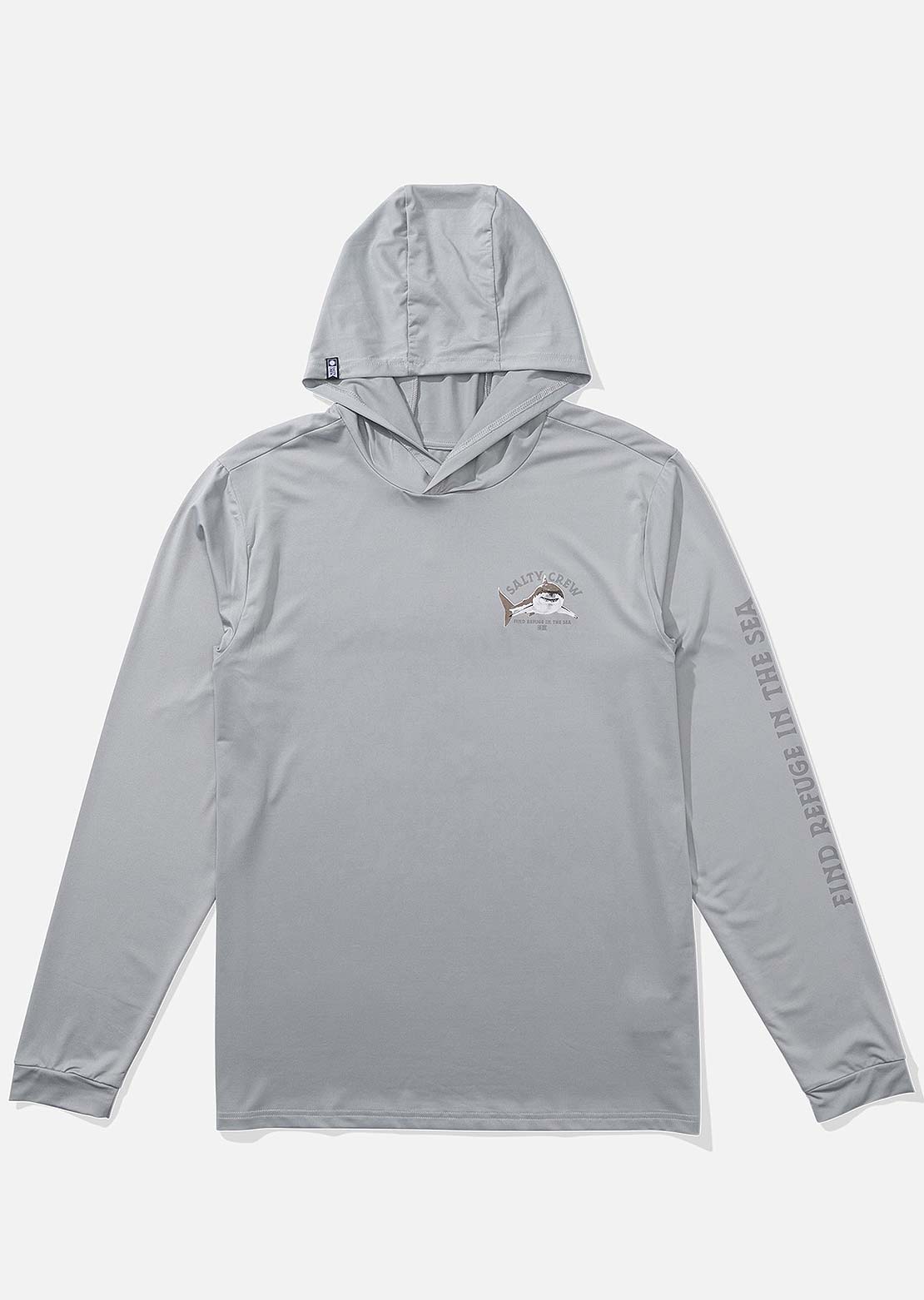 Salty Crew Men&#39;s Lurking Sunshirt Hood Silver