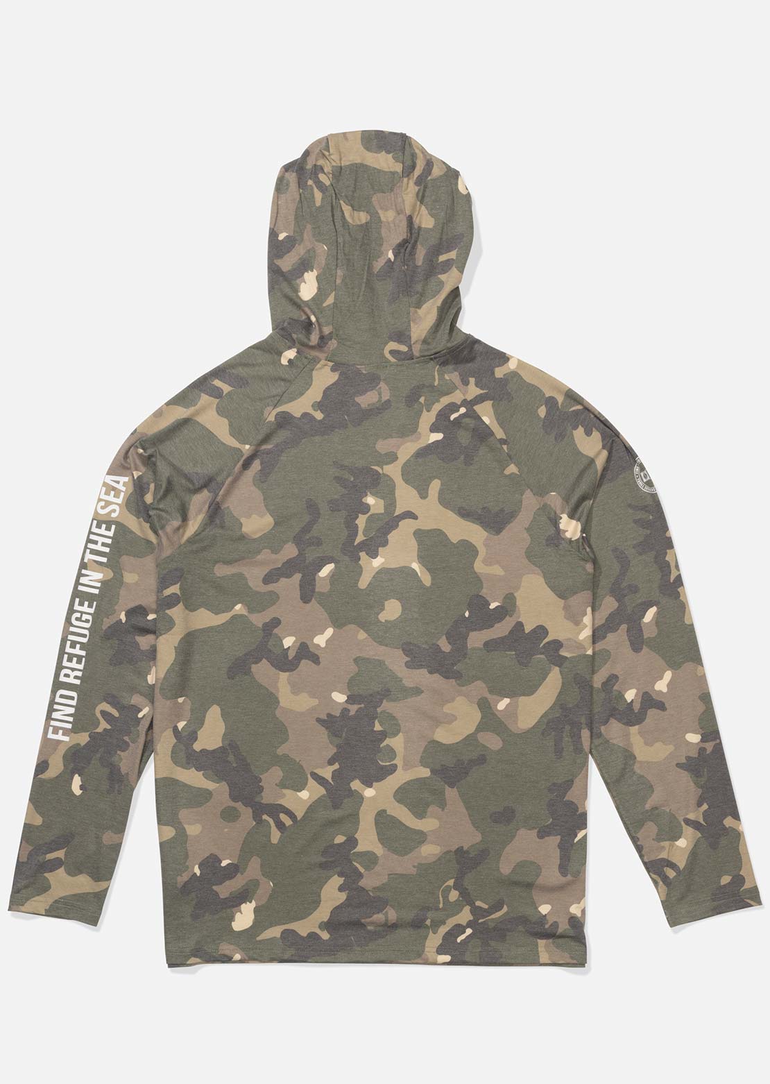 Salty Crew Men's Mariner Lite UV Hood Green Camo