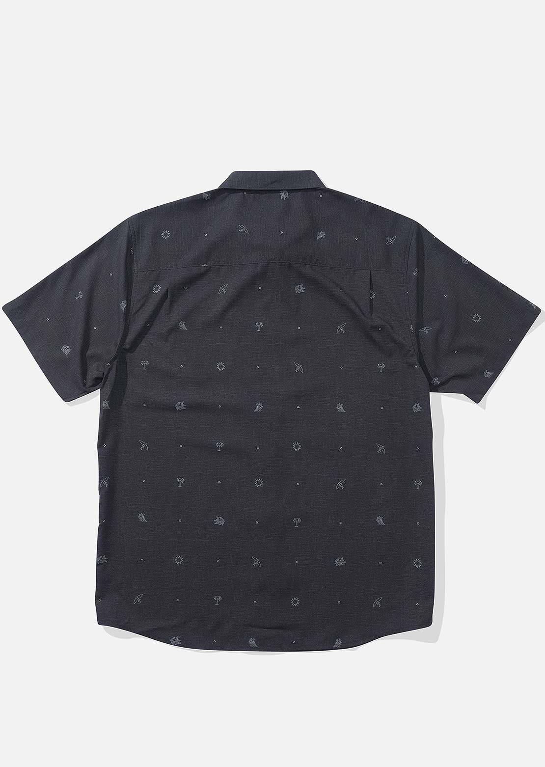 Salty Crew Men&#39;s Micro Vibes Tech Woven Button Up Shirt Coal