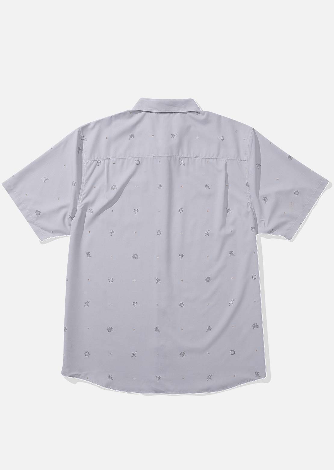 Salty Crew Men&#39;s Micro Vibes Tech Woven Button Up Shirt Light Grey