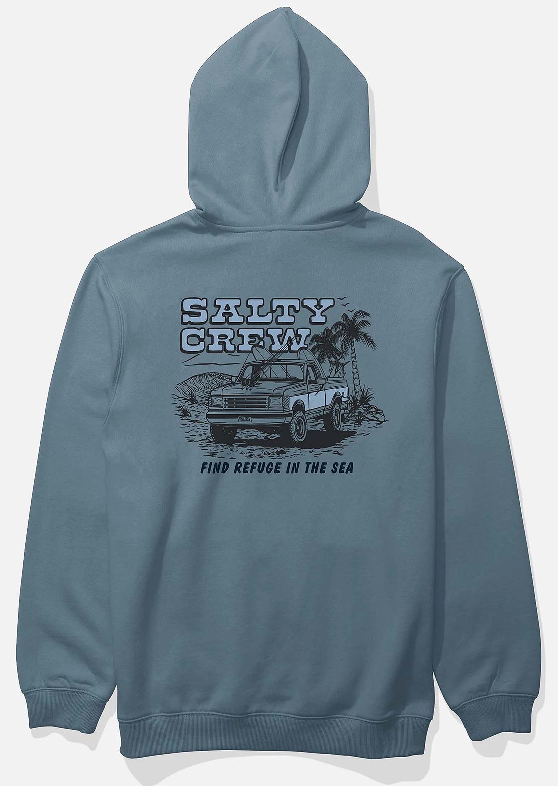 Salty Crew Men's Truck Stop Fleece Hood Slate