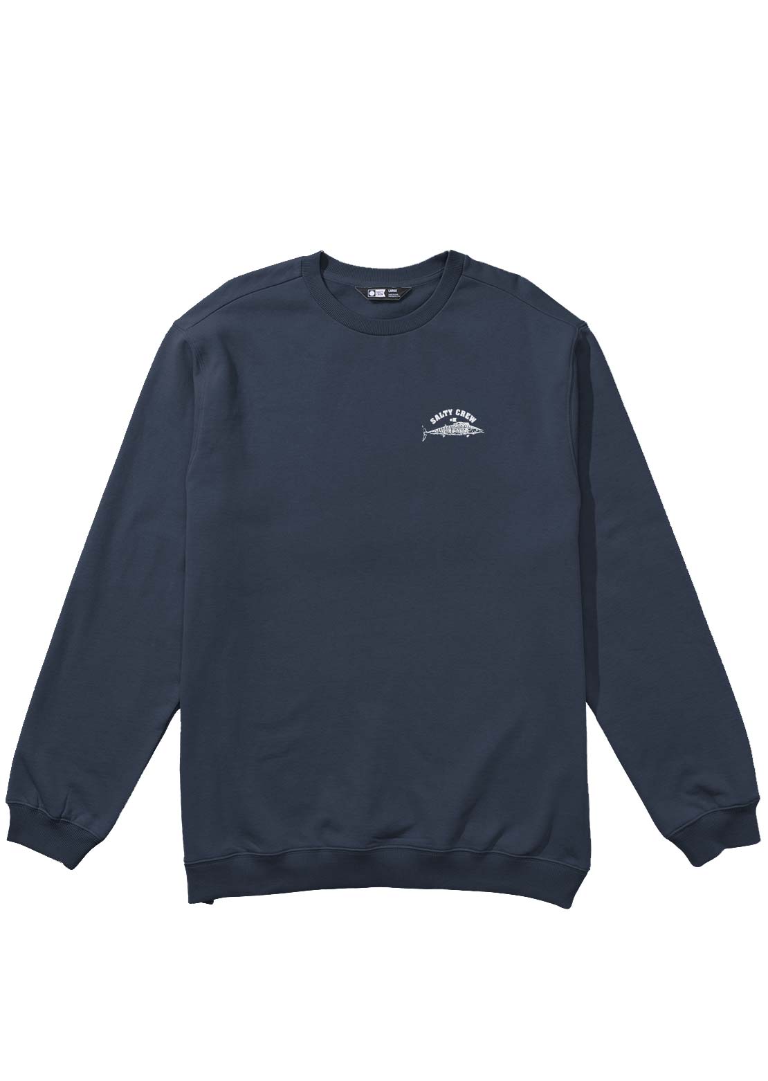 Salty Crew Men&#39;s Wahoo Stamped Crew Longsleeve Fleece Bluefin