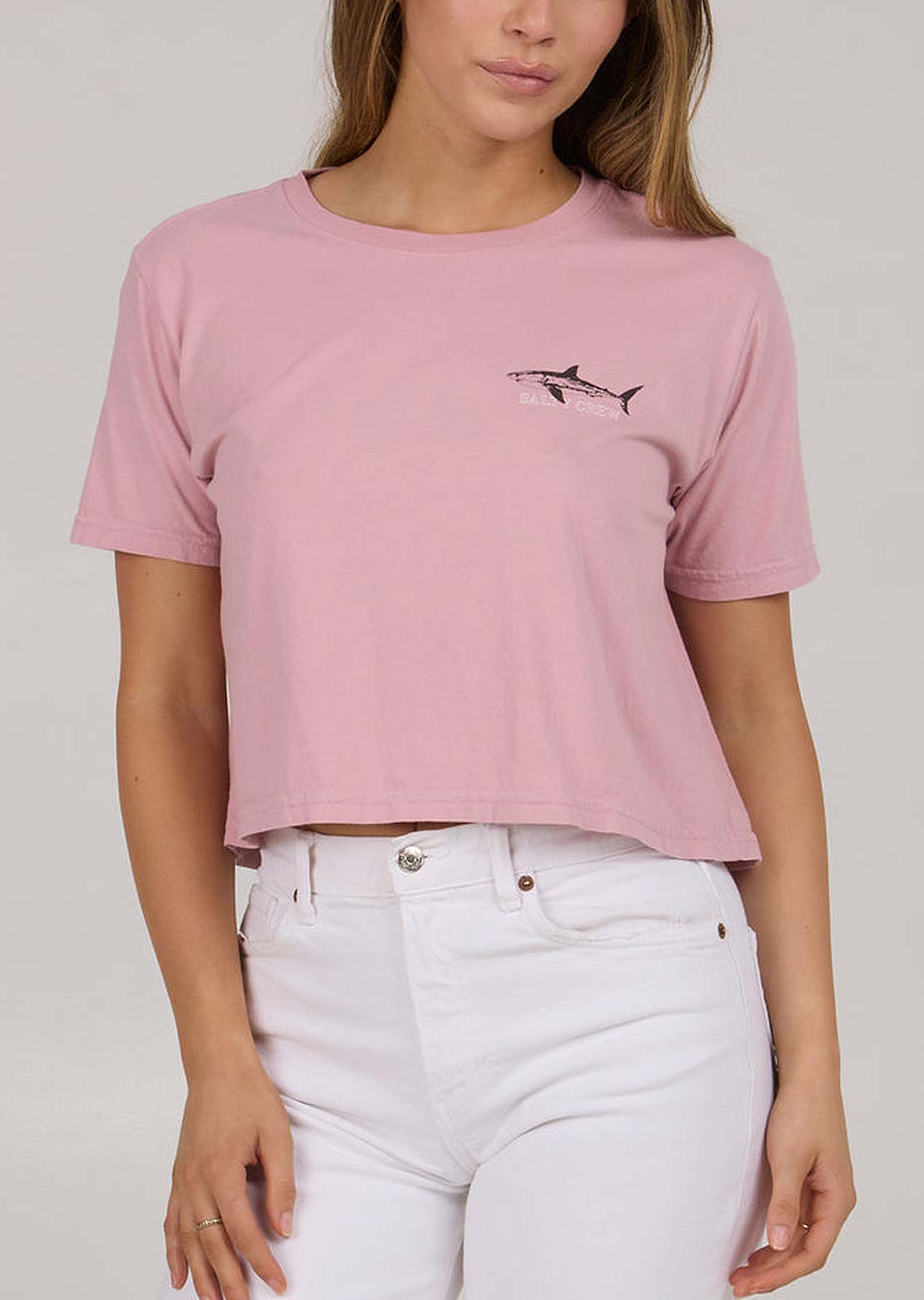 Salty Crew Women&#39;s Brother Bruce Crop T-Shirt Warm Liliac