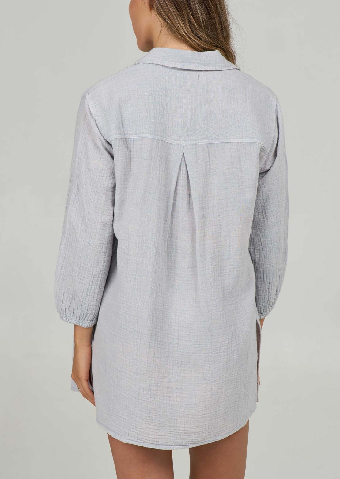 Salty Crew Women's Cloudbreak Tunic Button Up Shirts Fog