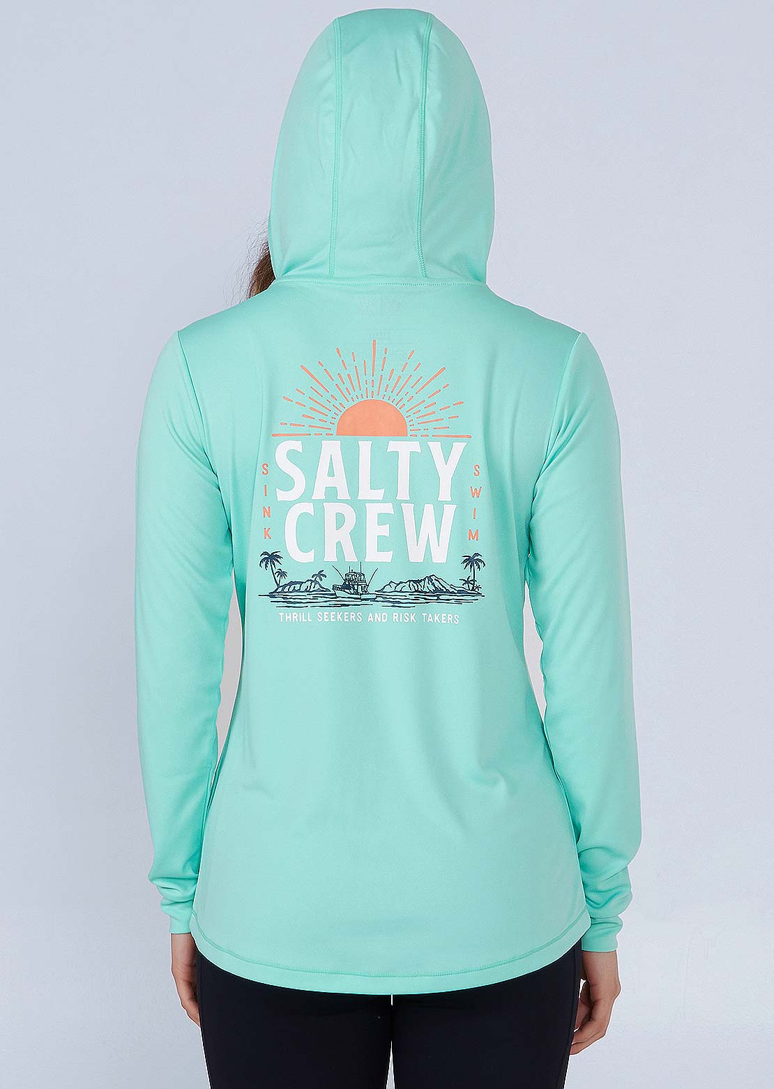 Salty Crew Women&#39;s Cruisin Sunshirt Hood Sea Foam