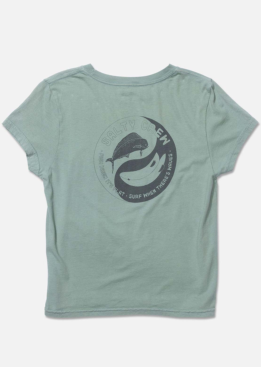 Salty Crew Women&#39;s Fishin Yang Modern T-Shirt Sage