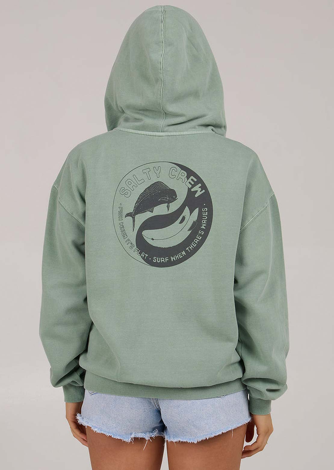 Salty Crew Women&#39;s Fishin Yang Zip Hood Sage
