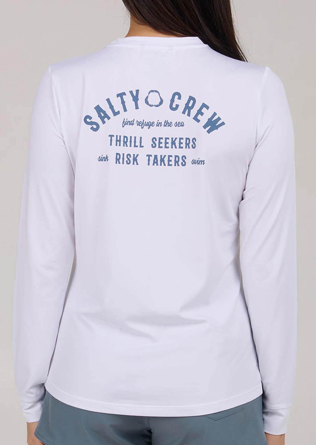 Salty Crew Women&#39;s Night Bite Sun Button Up Shirt White
