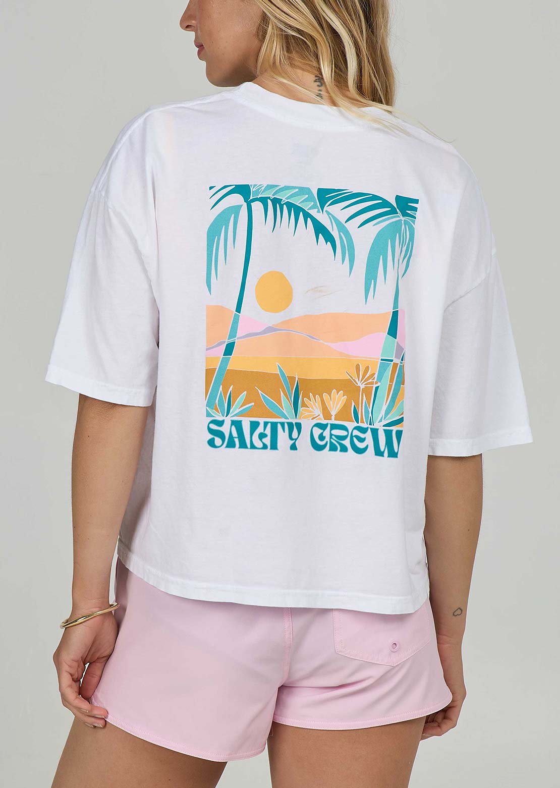 Salty Crew Women's Travel Far Skimmer T-Shirt White