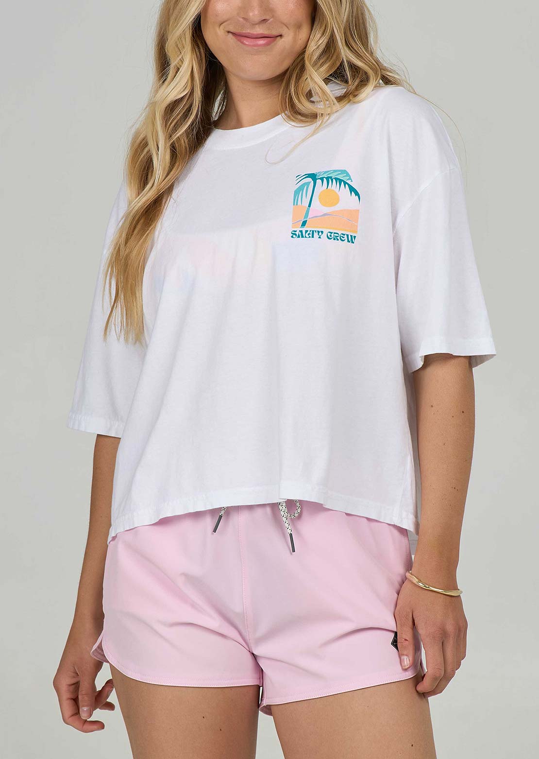 Salty Crew Women's Travel Far Skimmer T-Shirt White