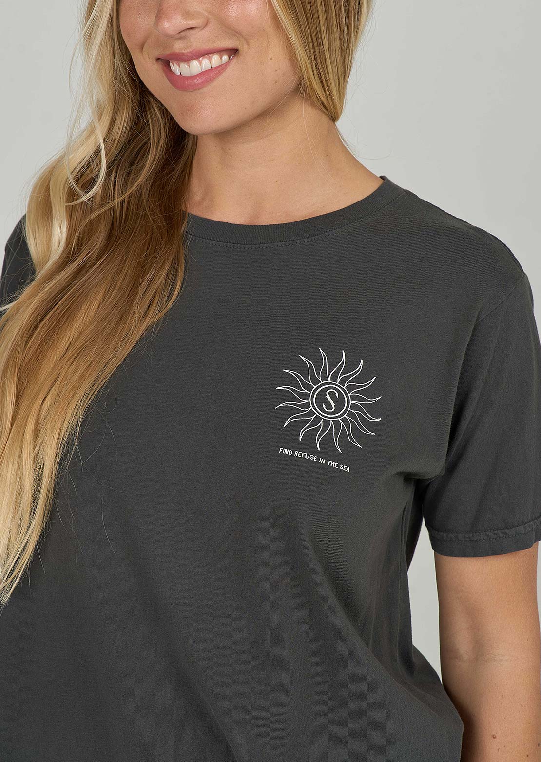 Salty Crew Women's Zodiac Boyfriend T-Shirt Charcoal
