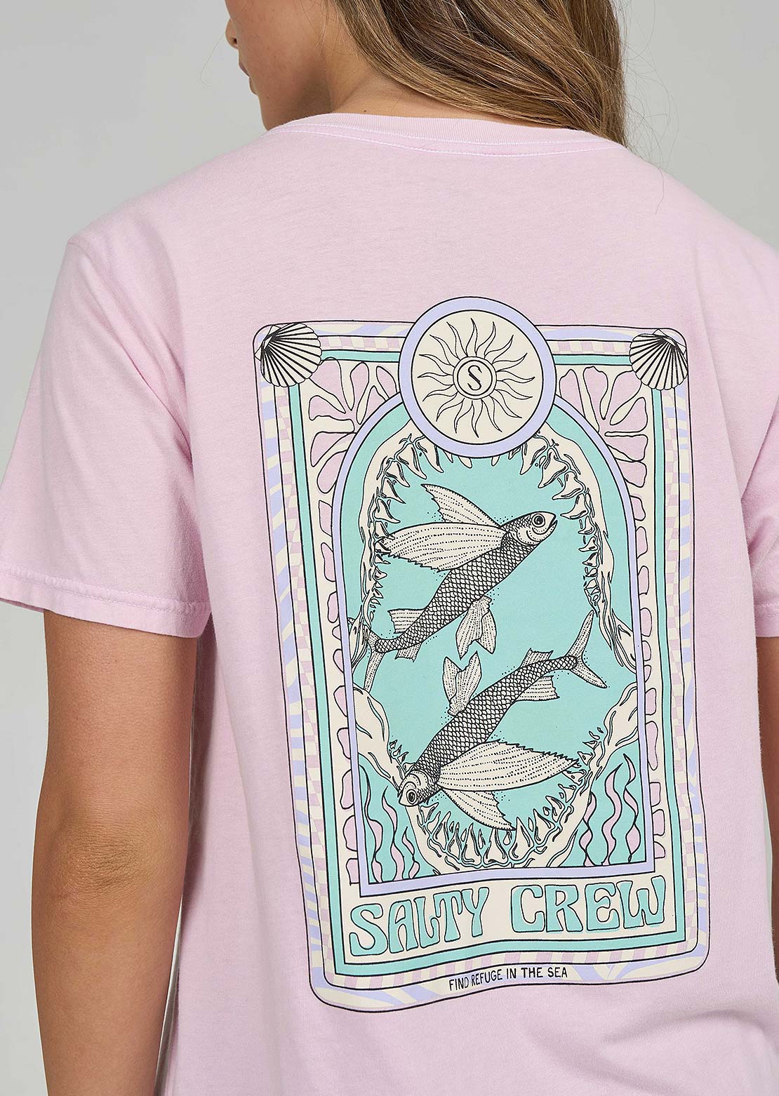 Salty Crew Women's Zodiac Boyfriend T-Shirt Pink Skies