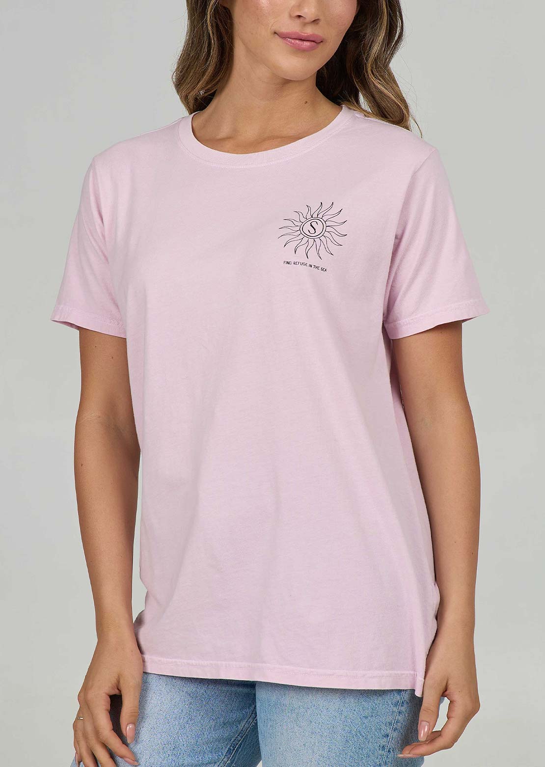 Salty Crew Women's Zodiac Boyfriend T-Shirt Pink Skies