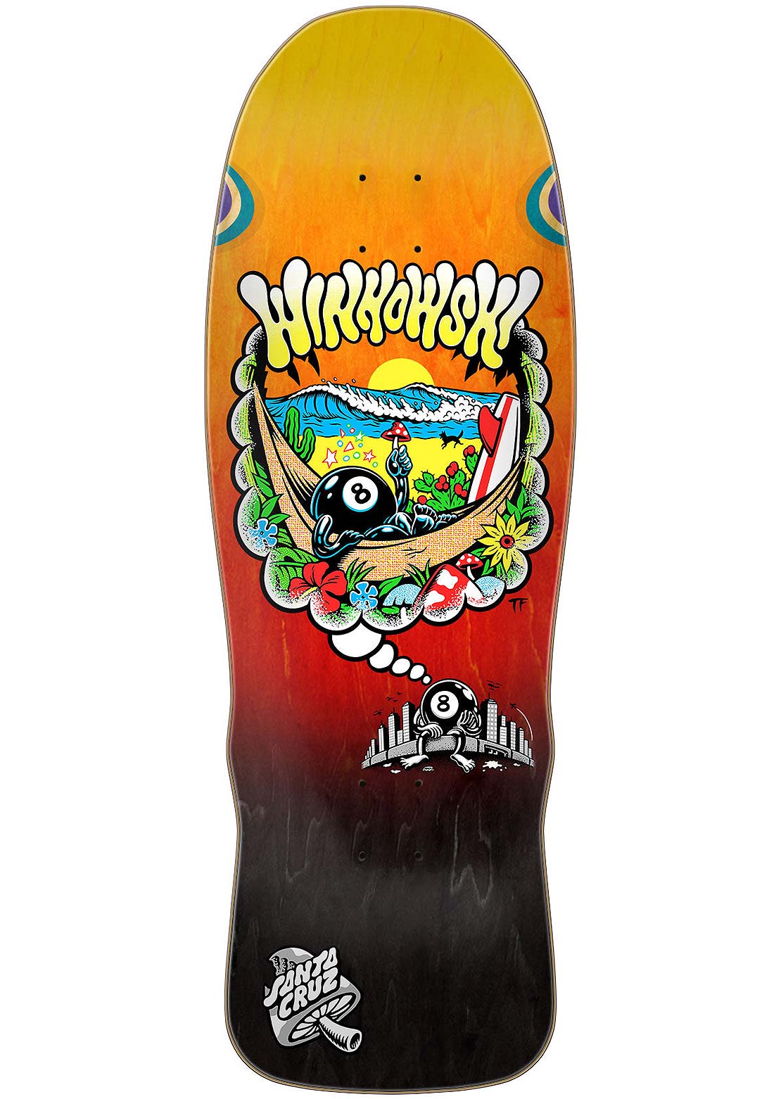 Santa Cruz Shaped Winkowski 8Ballr Day Dream Skateboard Deck