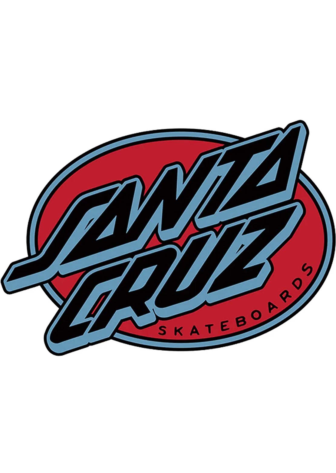 Santa Cruz Unisex Oval Outline Sticker