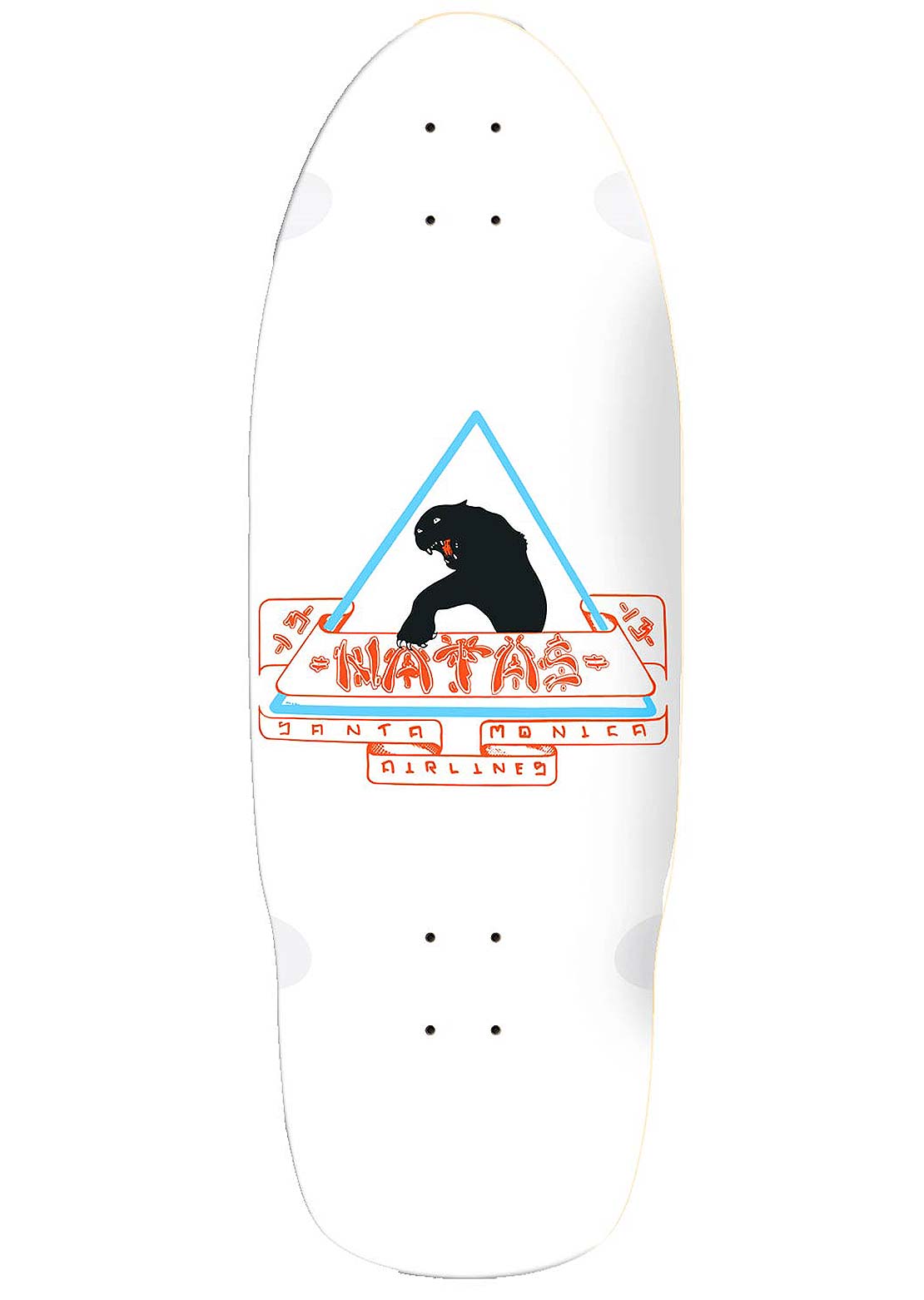 Santa Monica Airlines Natas White Dipped Skateboard Deck