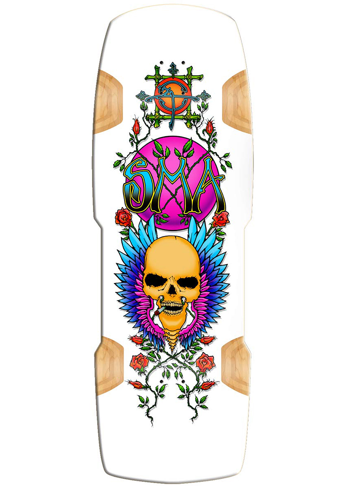 Santa Monica Airlines Unisex Wes Humpton Flying Skull Skateboard Deck