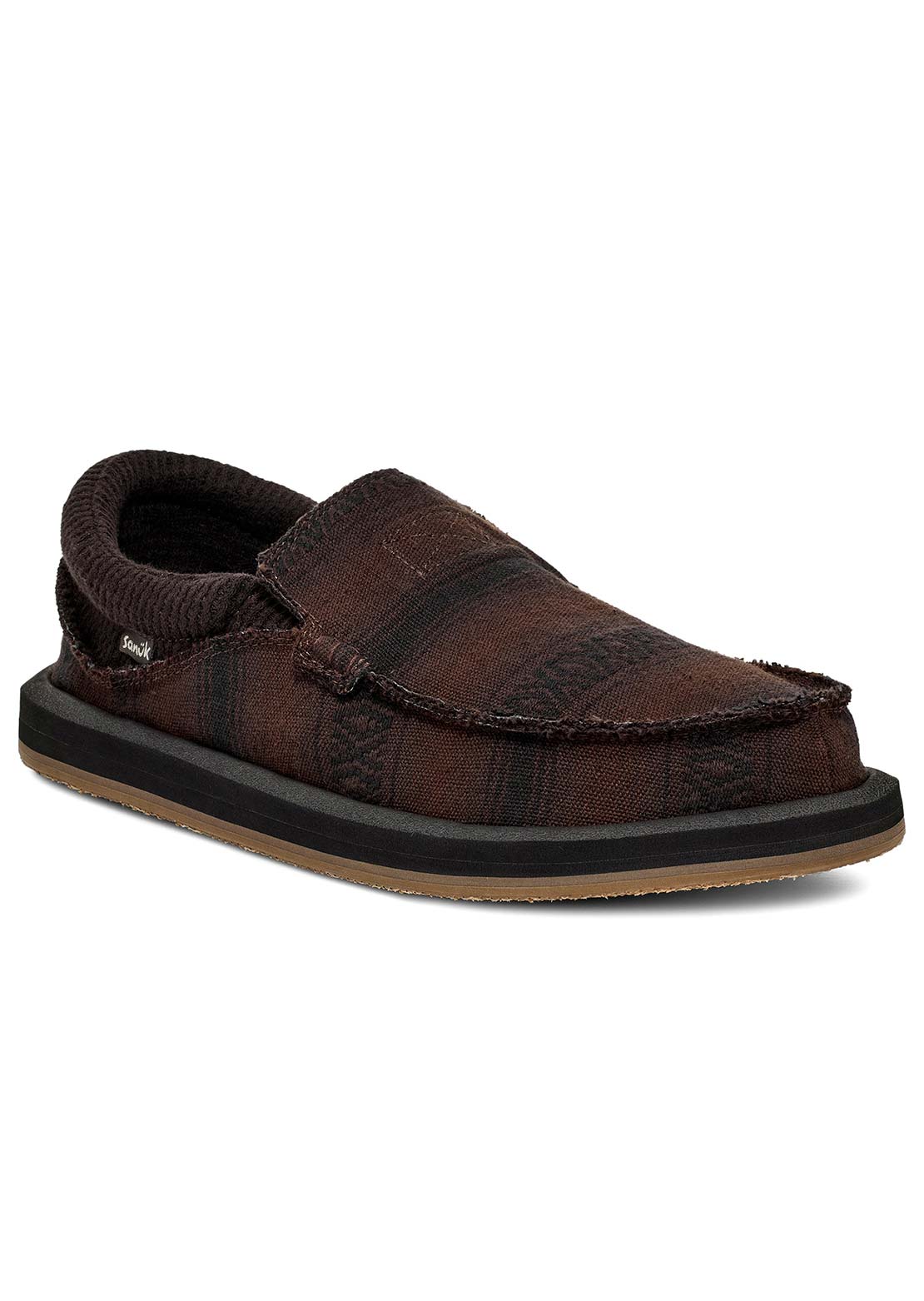 Sanuk Men's Chiba Blanket Shoes Dark Brown