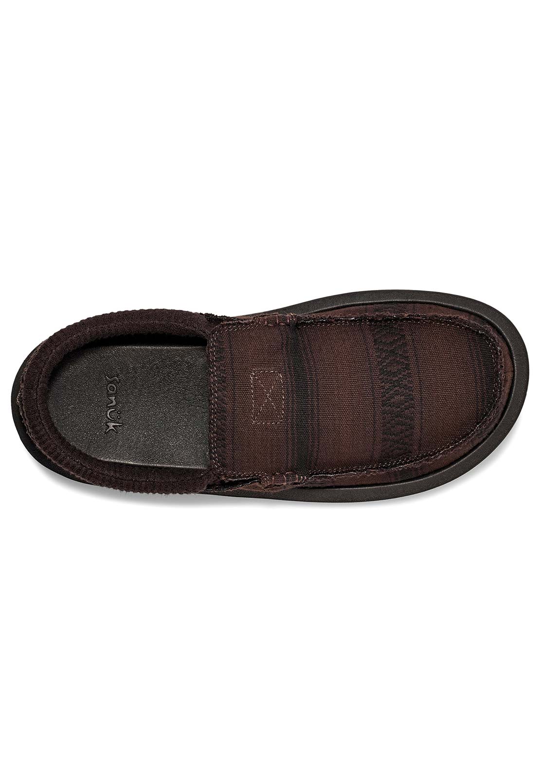 Sanuk Men's Chiba Blanket Shoes Dark Brown