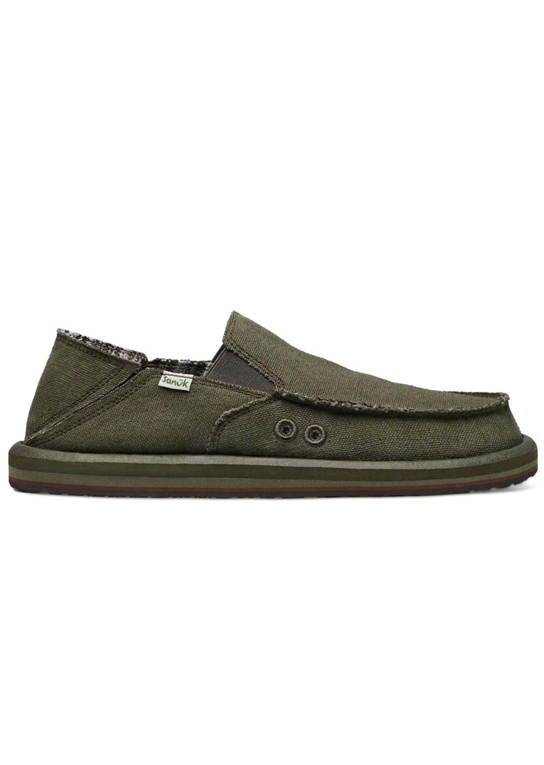 Sanuk Men's Donny Hemp Shoes Army