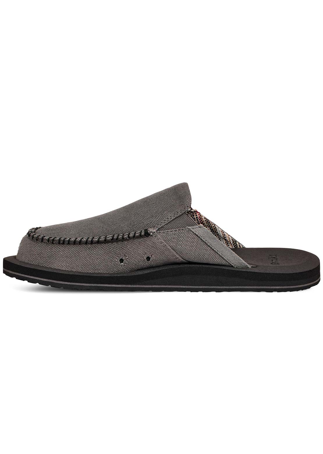 Sanuk Men's You Got My Back Hemp Slippers Dark Grey