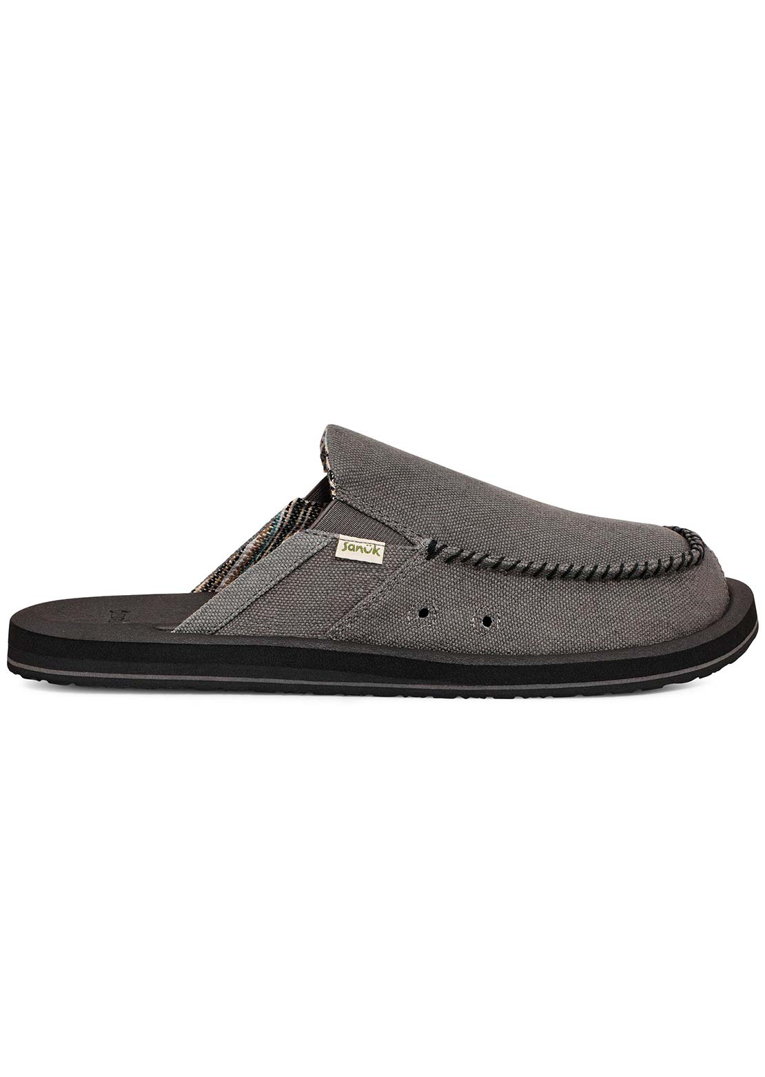 Sanuk Men's You Got My Back Hemp Slippers Dark Grey