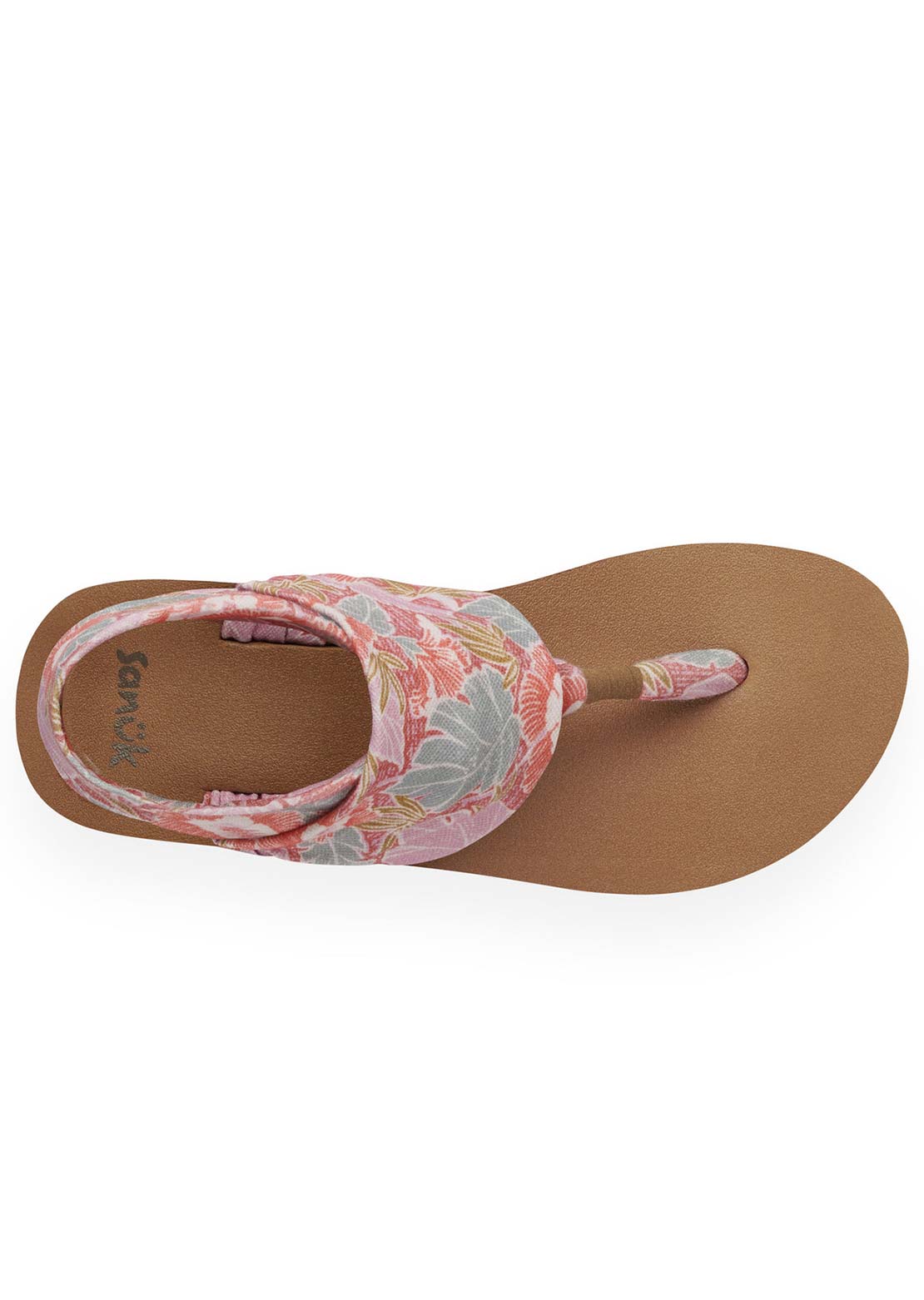 Sanuk Women's Sling ST Midform Hibiscus Sandals Pink Multi