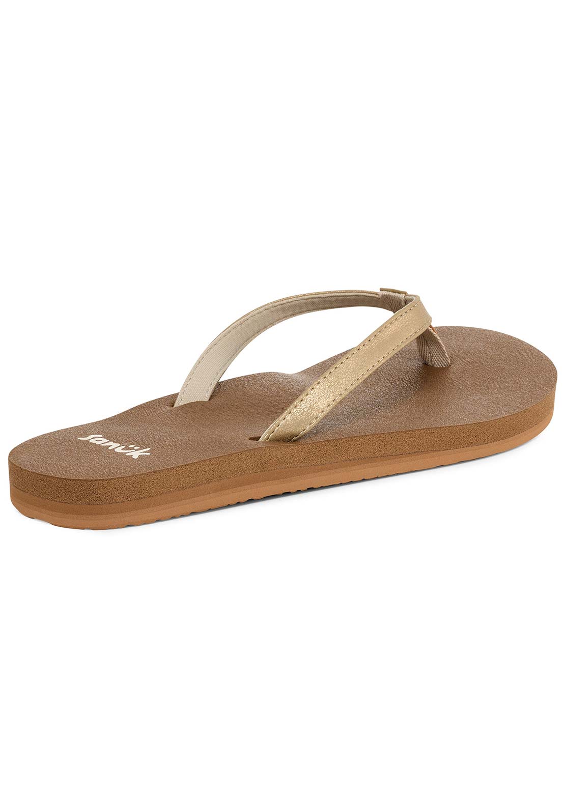 Sanuk Women's Yoga Joy II Shimmer Sandals Champagne