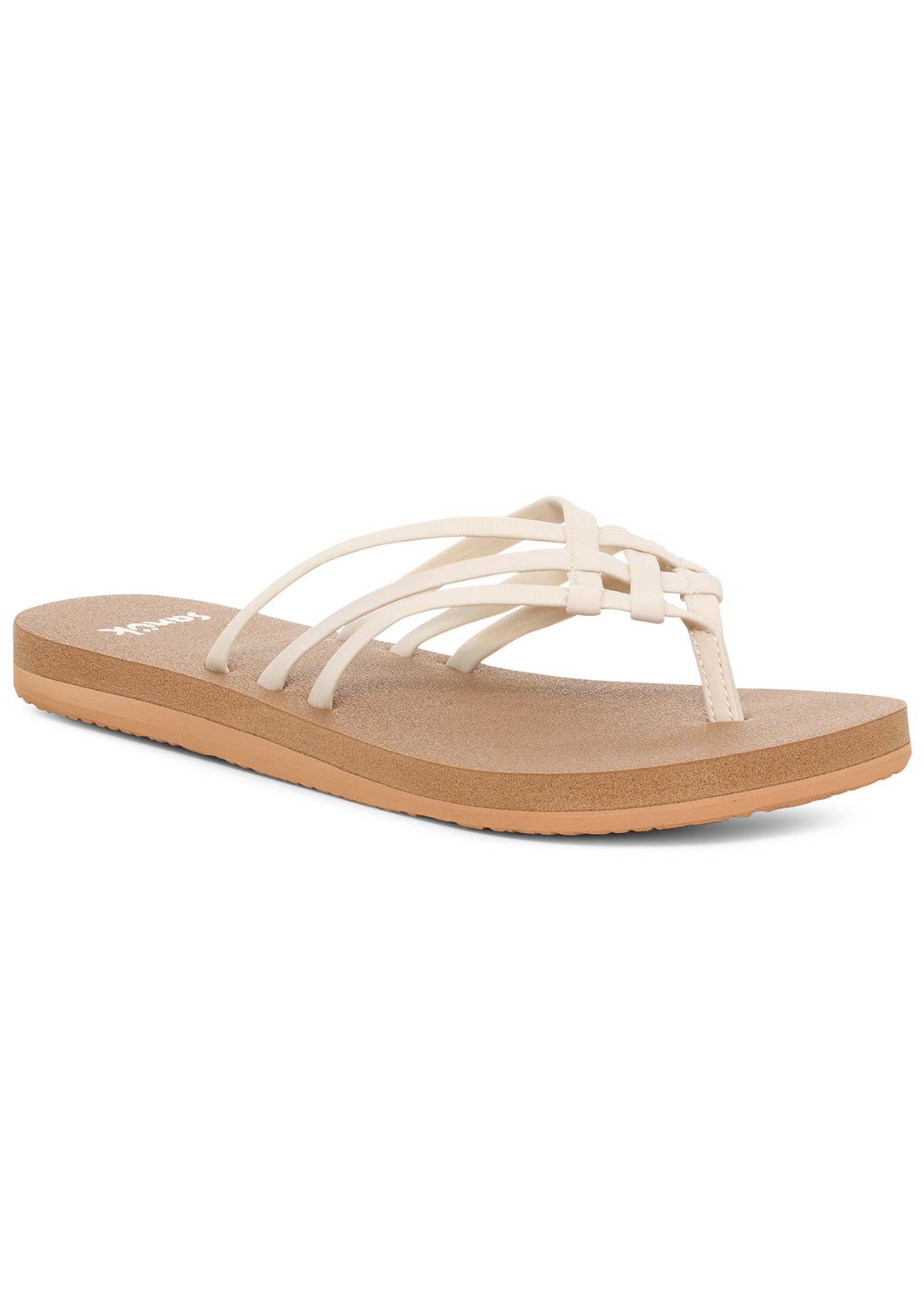 Sanuk Women's Yoga Sandy II Sandals Tan/White