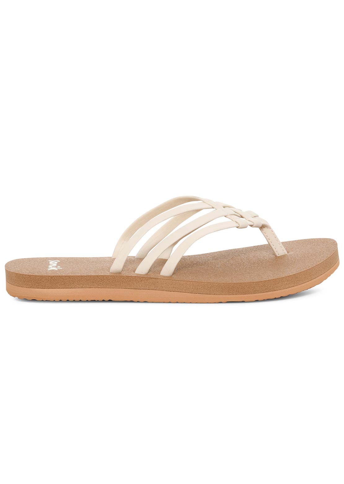 Sanuk Women's Yoga Sandy II Sandals Tan/White