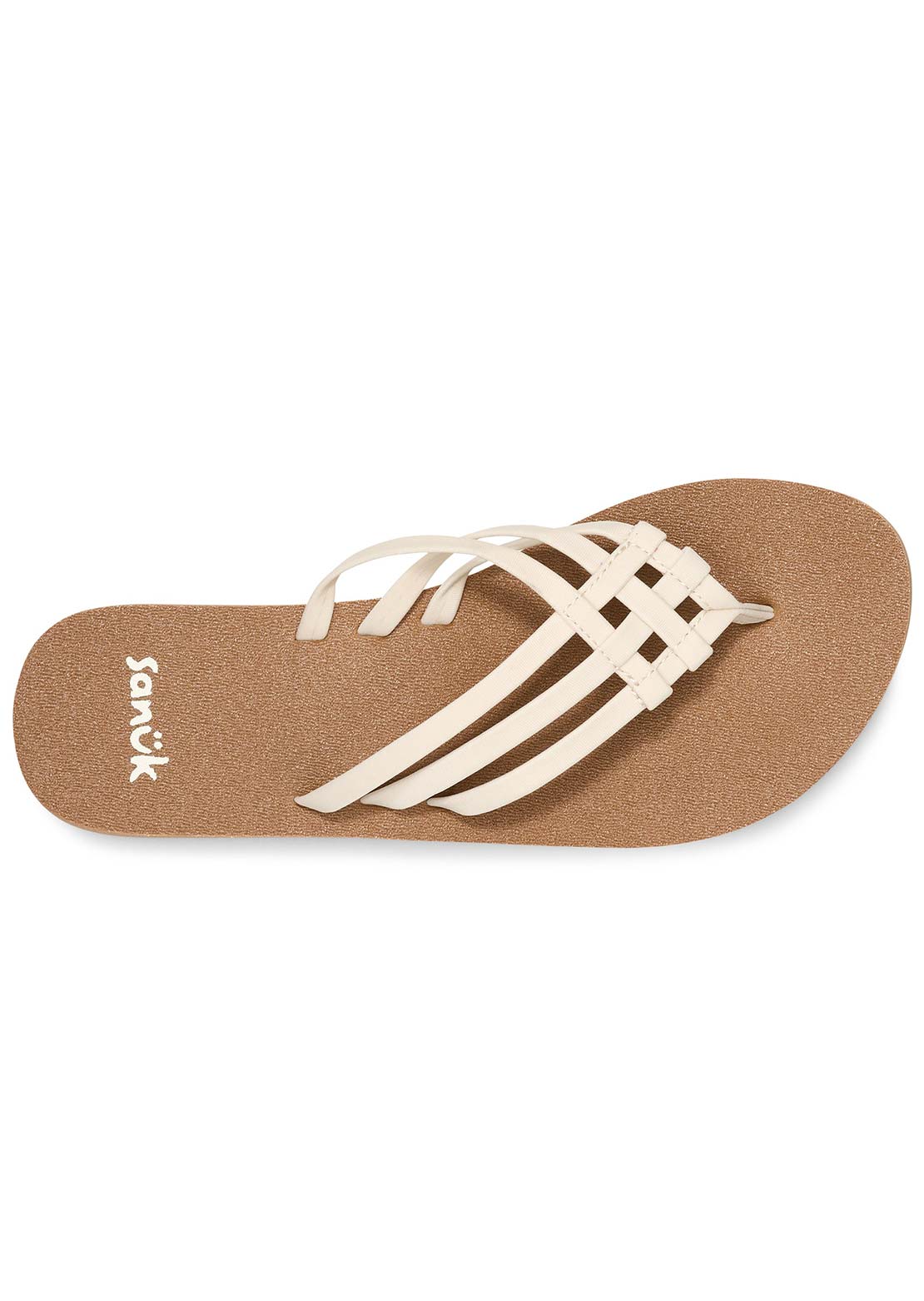 Sanuk Women's Yoga Sandy II Sandals Tan/White
