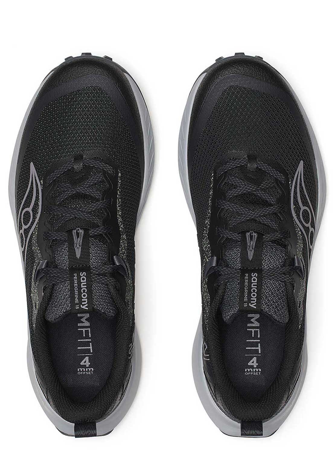 Saucony Men's Peregrine 15 Shoes Black/Shadow