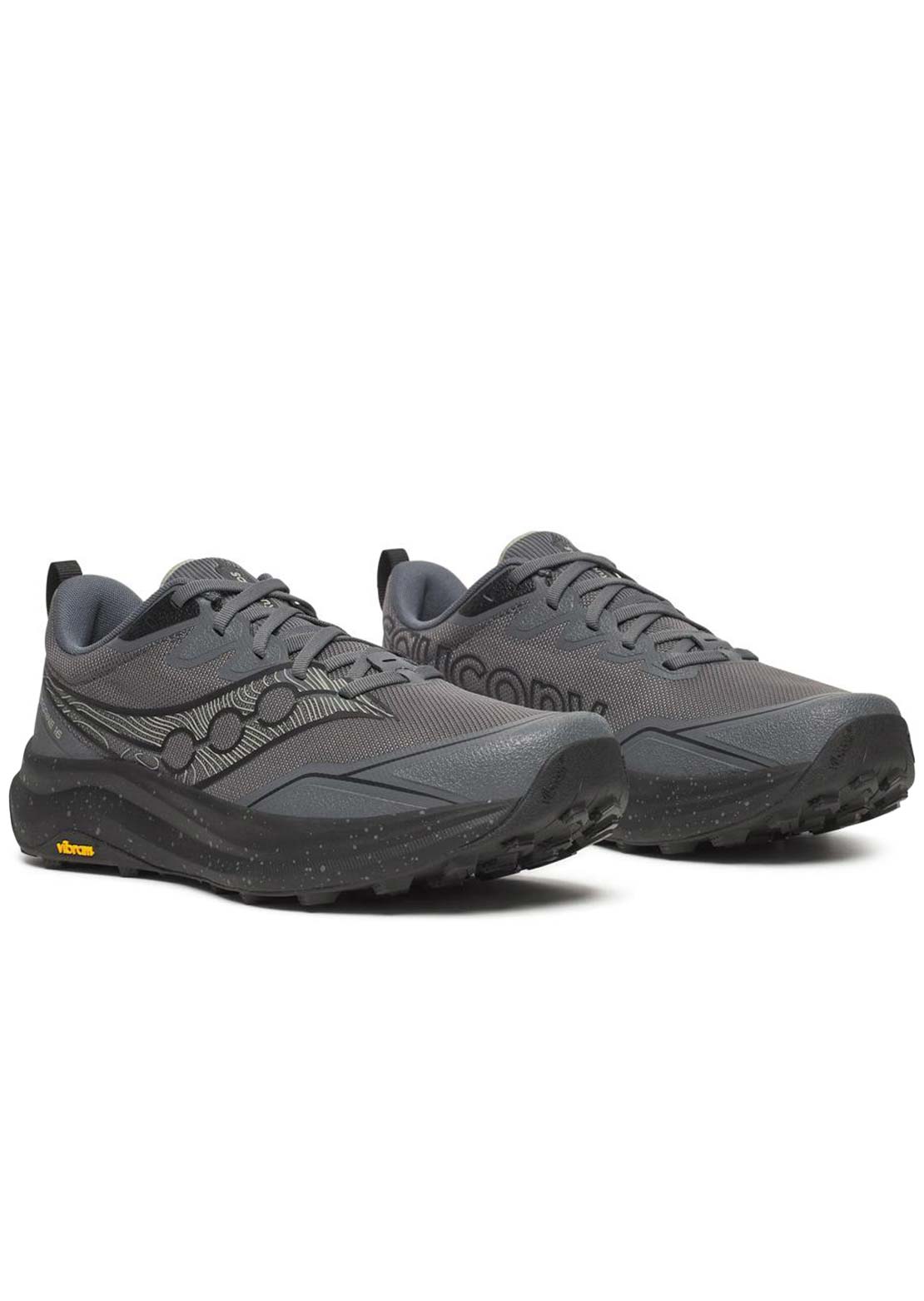 Saucony Men's Peregrine 16 Shoes Carbon/Black