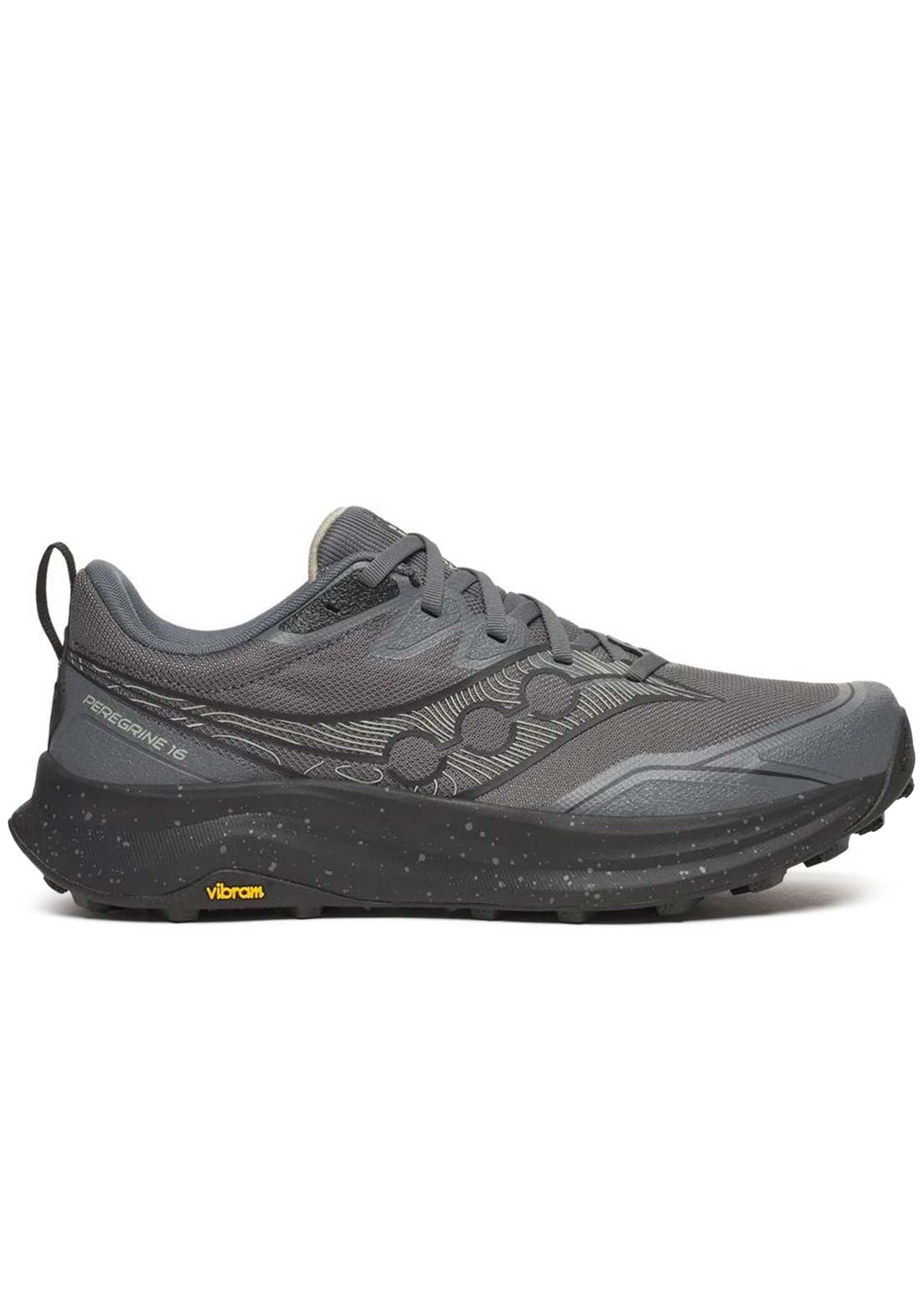 Saucony Men's Peregrine 16 Shoes Carbon/Black