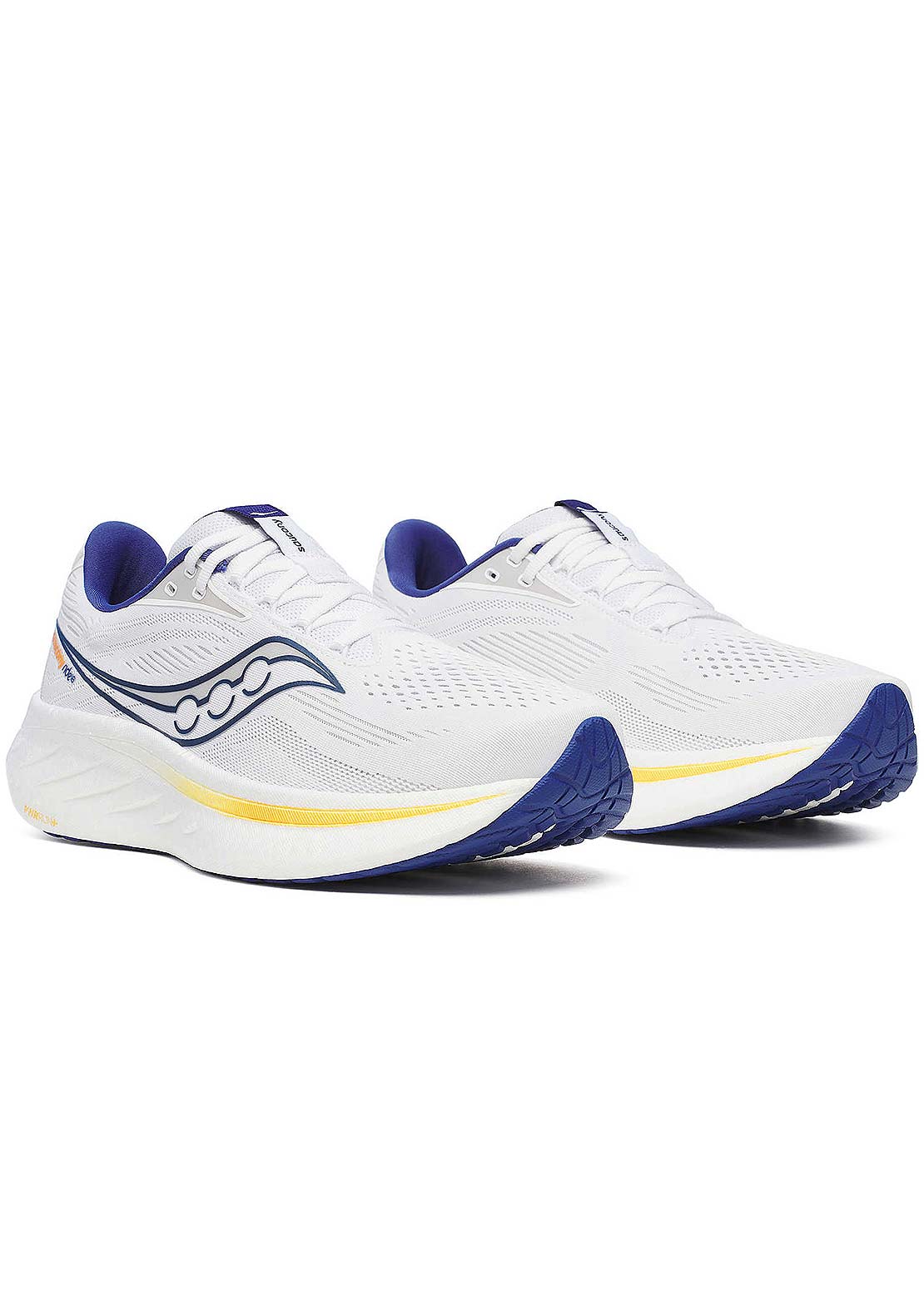 Saucony Men's Ride 18 Shoes White/Azurite