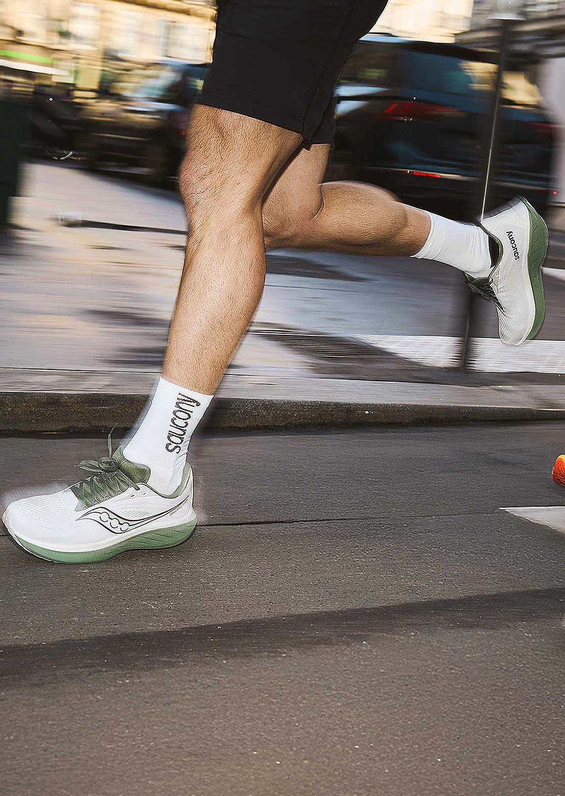 Saucony Men's Ride 18 Shoes White/Azurite