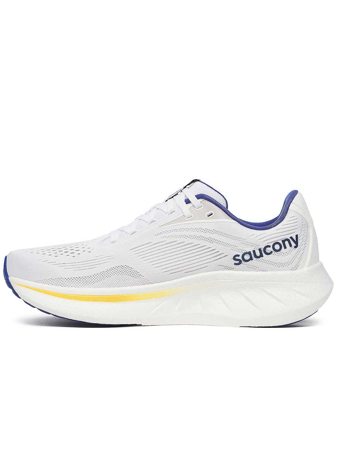 Saucony Men's Ride 18 Shoes White/Azurite